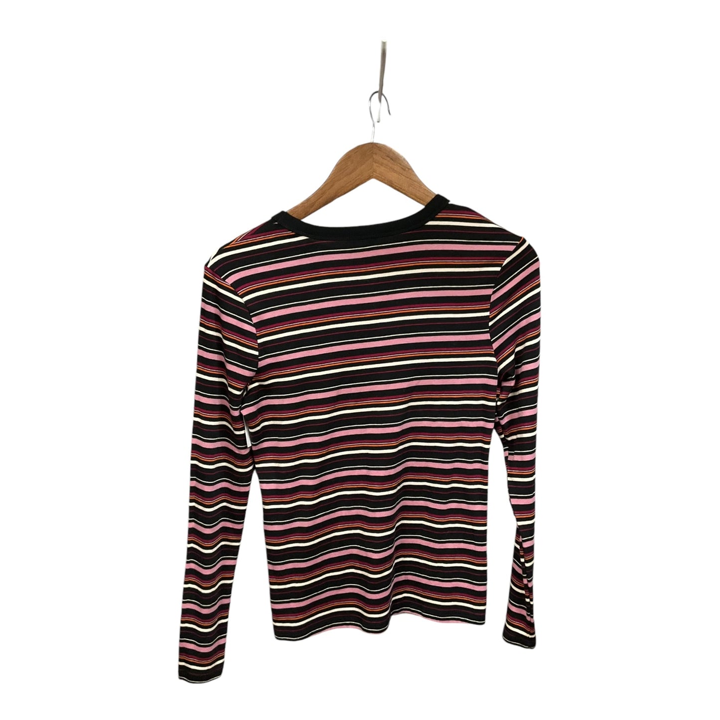 Top Long Sleeve Basic By A New Day In Striped Pattern, Size: M