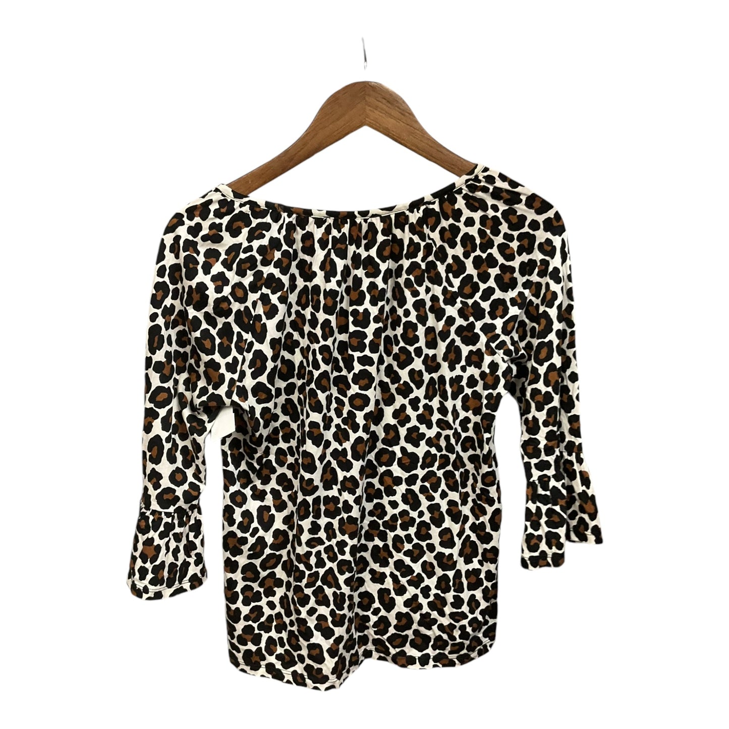 Top 3/4 Sleeve By Michael By Michael Kors In Animal Print, Size: S