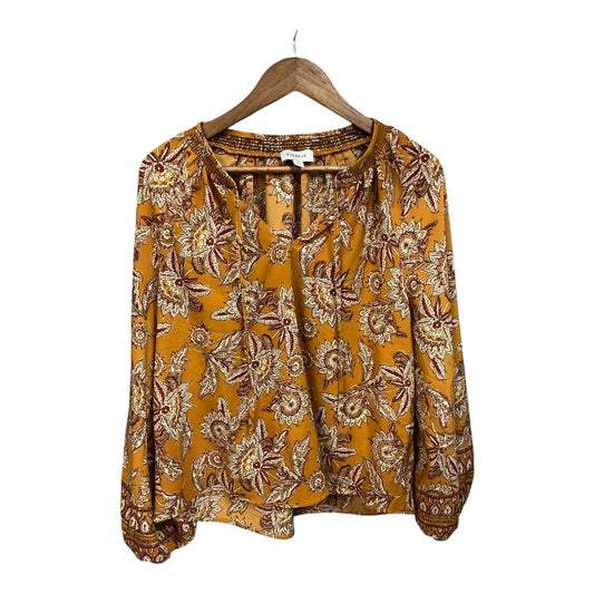 Blouse Long Sleeve By Evereve In Paisley Print, Size: Xl