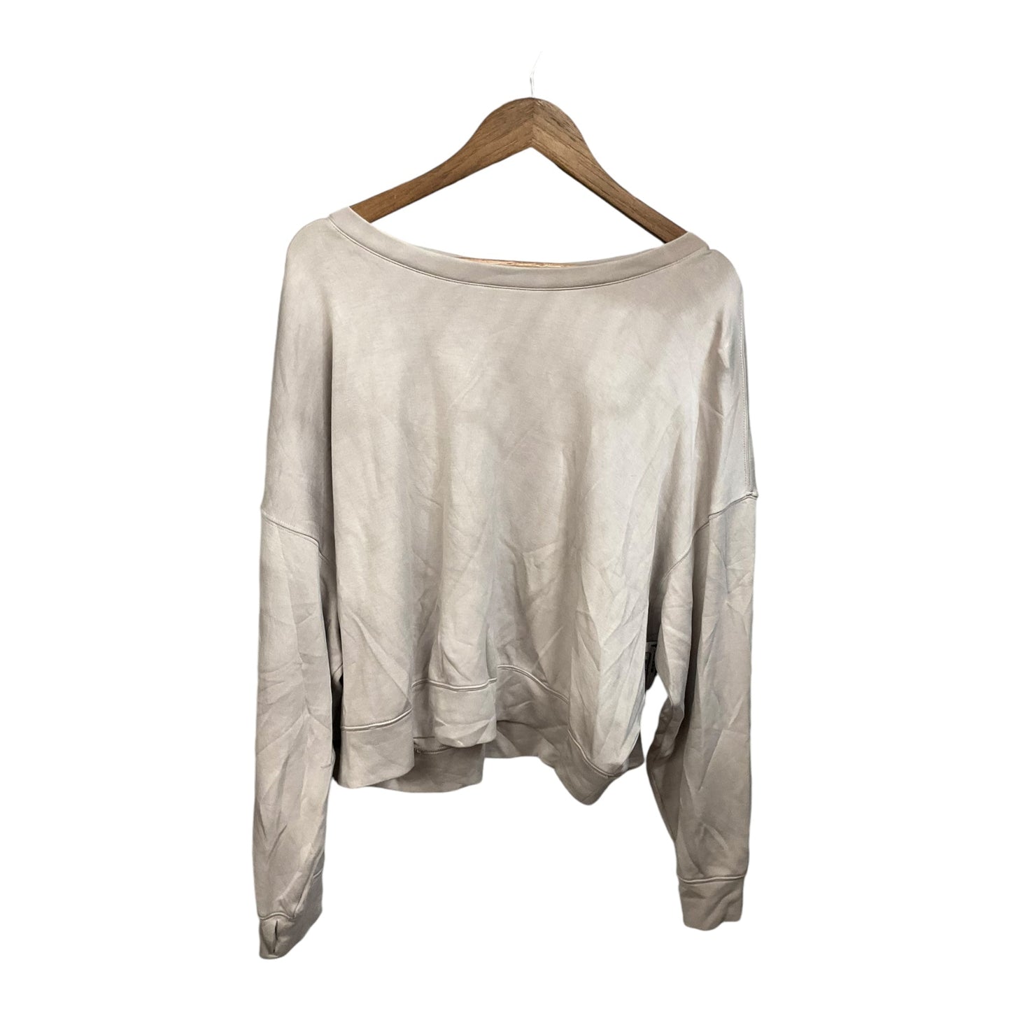 Athletic Top Long Sleeve Crewneck By Danskin In Beige, Size: Xxl