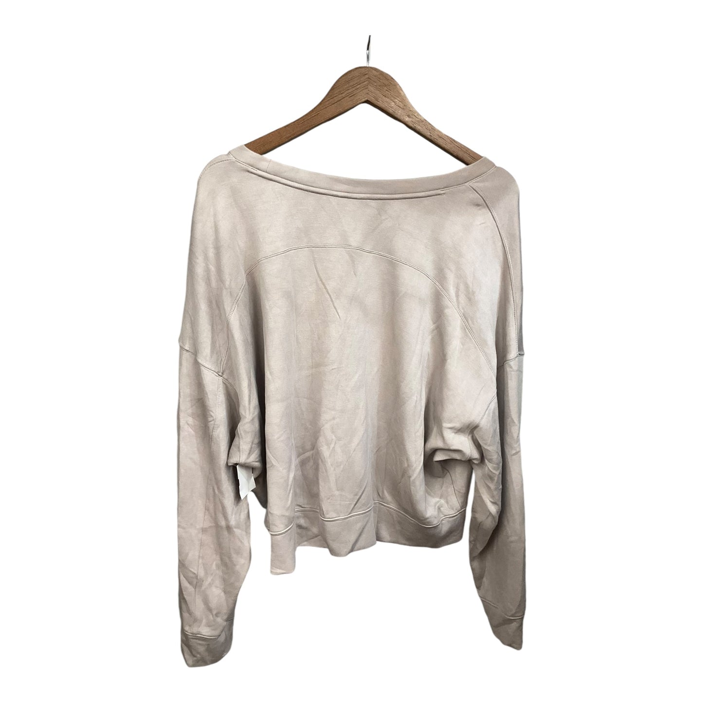 Athletic Top Long Sleeve Crewneck By Danskin In Beige, Size: Xxl