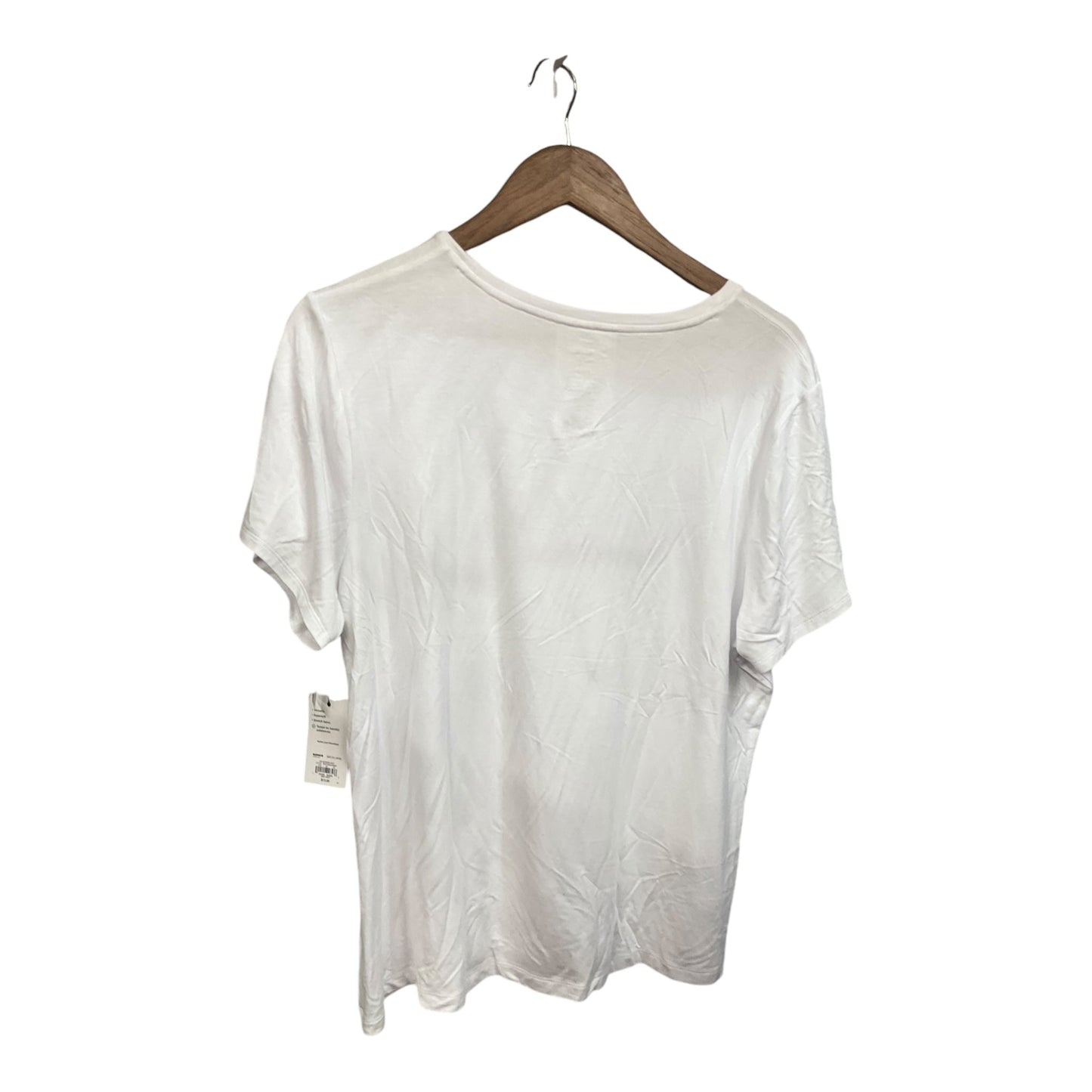 Top Short Sleeve Basic By Nine West Apparel In White, Size: Xxl