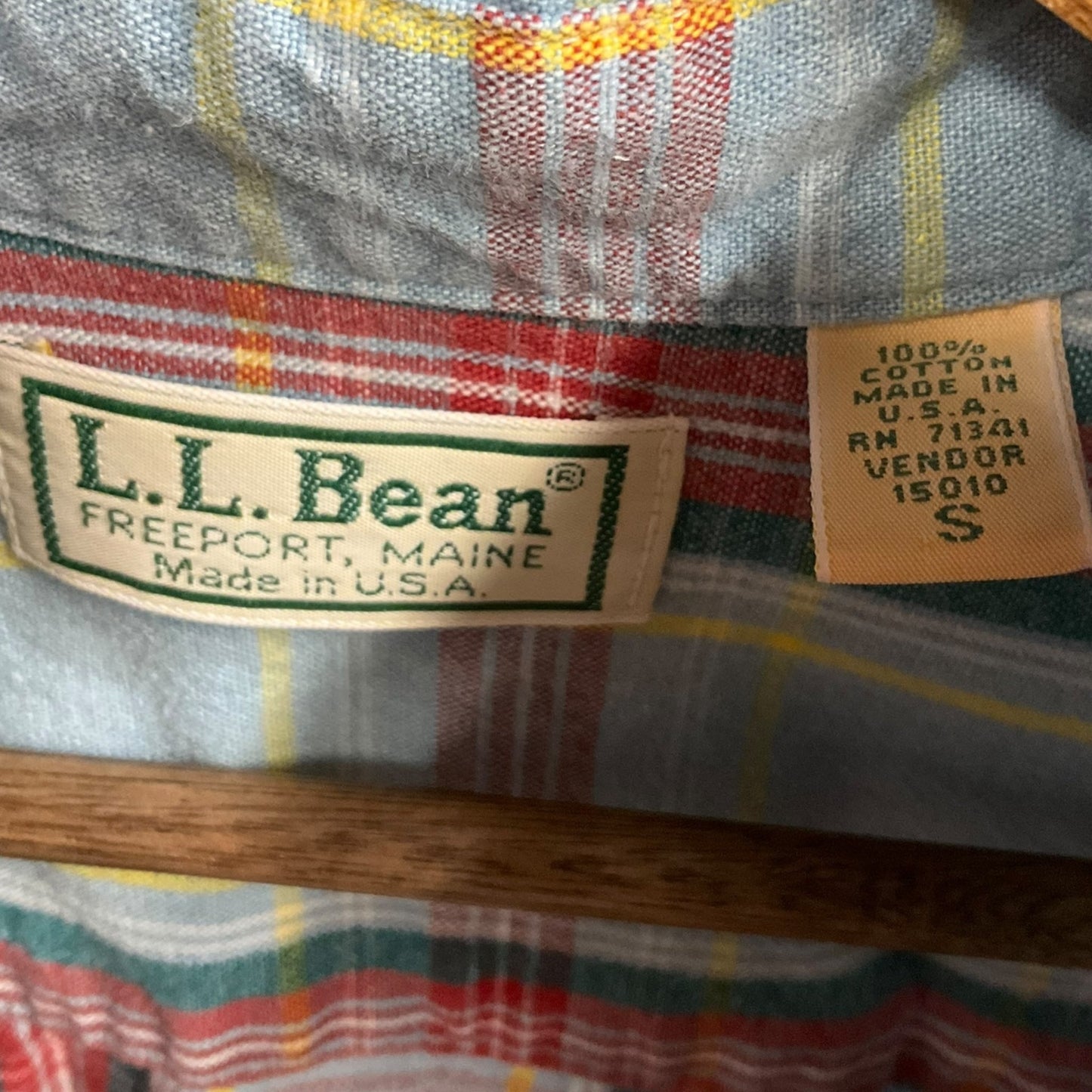 Blouse Long Sleeve By L.l. Bean In Plaid Pattern, Size: S