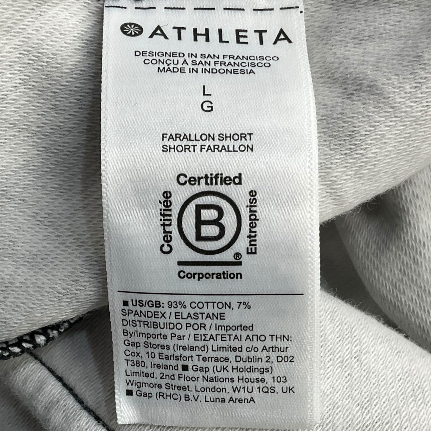 Athletic Shorts By Athleta In Black & Cream, Size: L