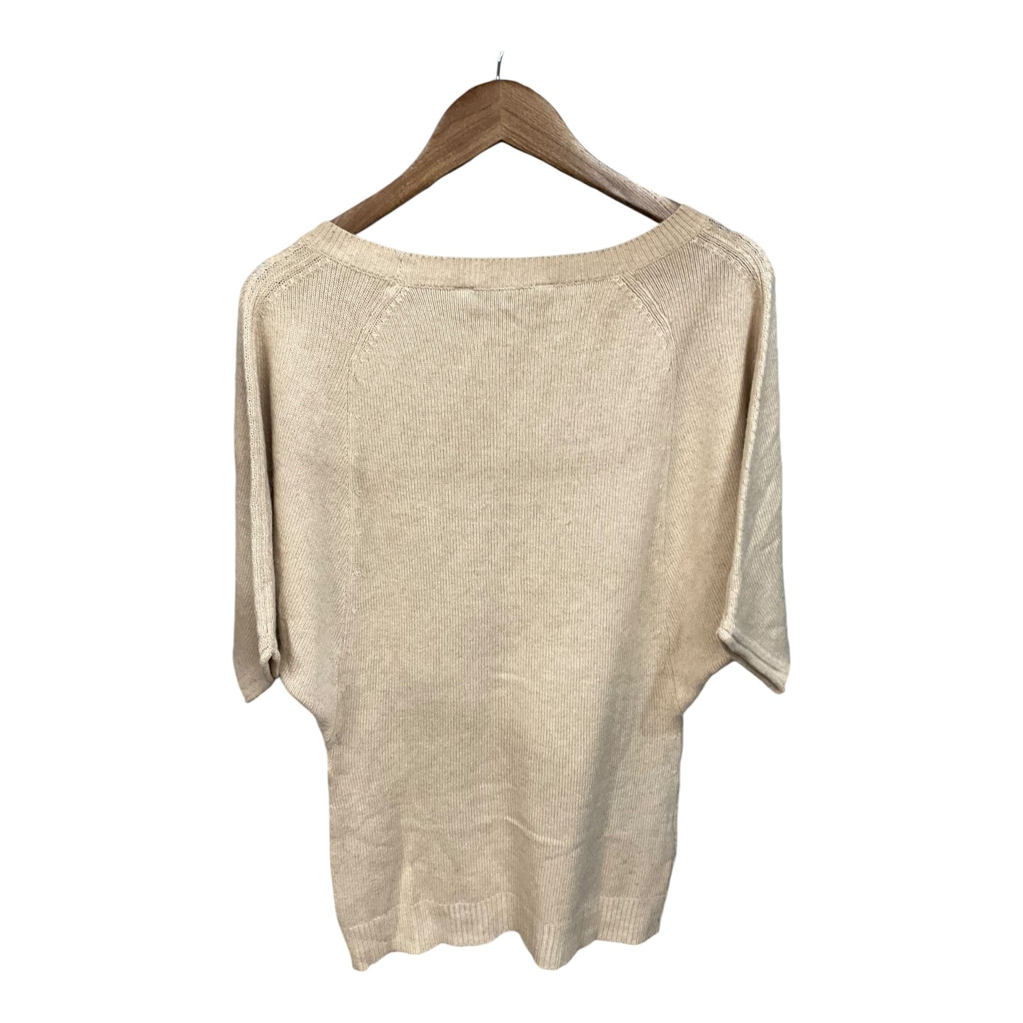 Sweater Short Sleeve By Bcbgmaxazria In Beige, Size: Xs