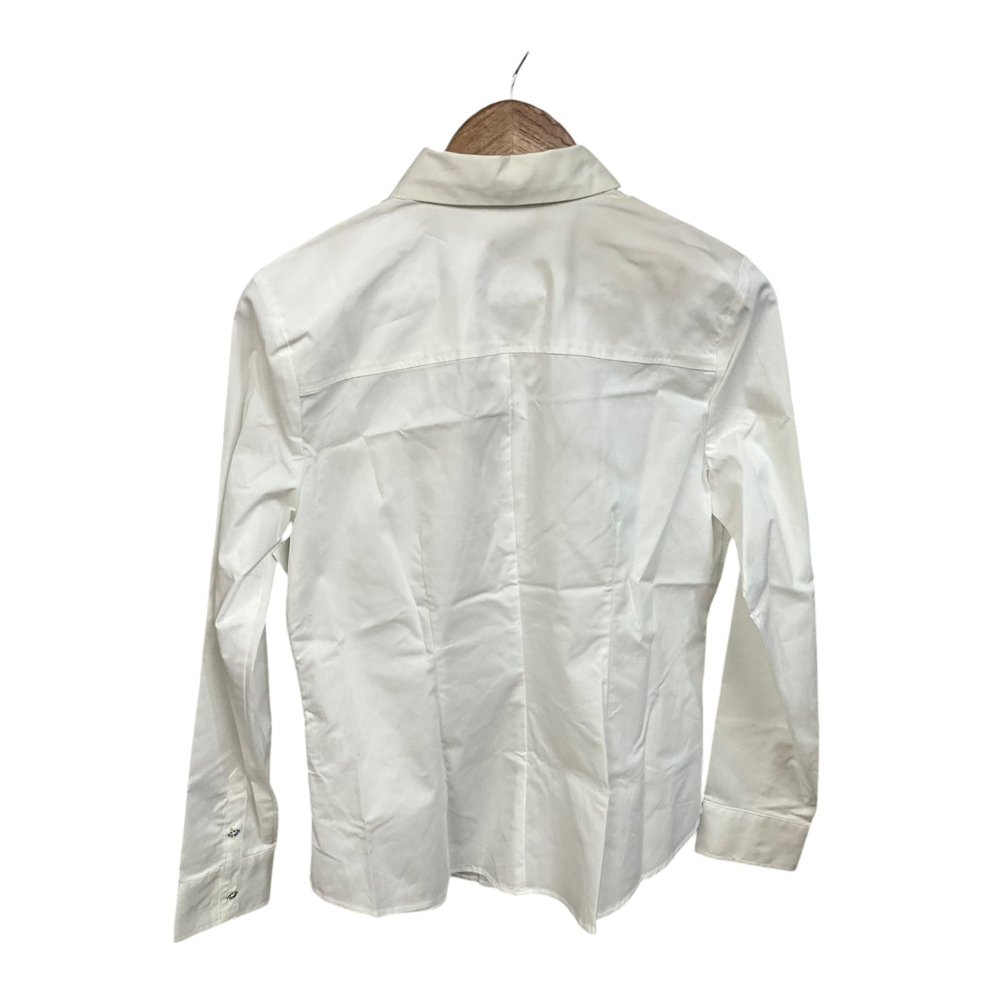 Blouse Long Sleeve By New York And Co In White, Size: M