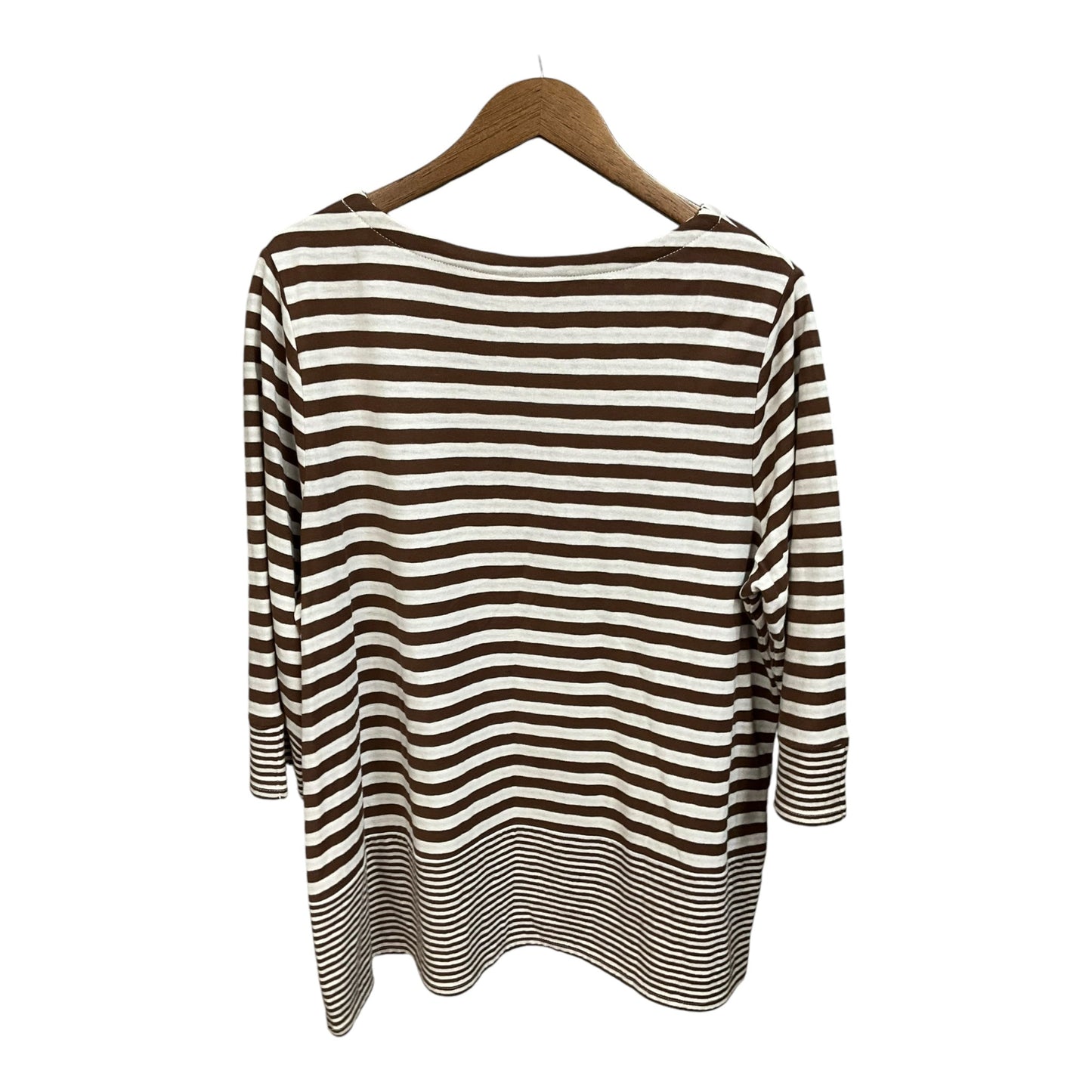 Top 3/4 Sleeve By J. Jill In Striped Pattern, Size: Xl