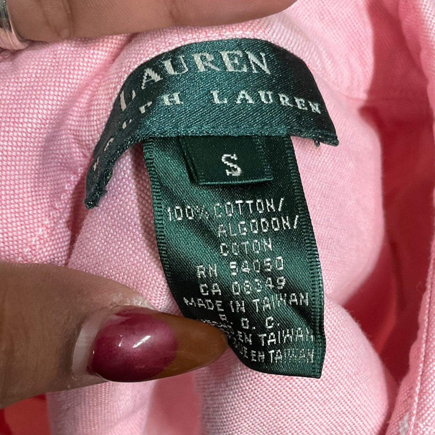 Blouse Long Sleeve By Lauren By Ralph Lauren In Pink, Size: S