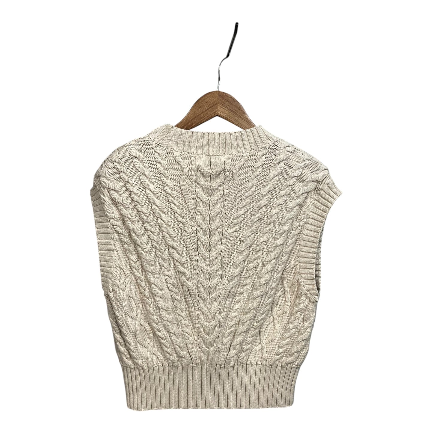 Vest Sweater By Loft In Cream, Size: S