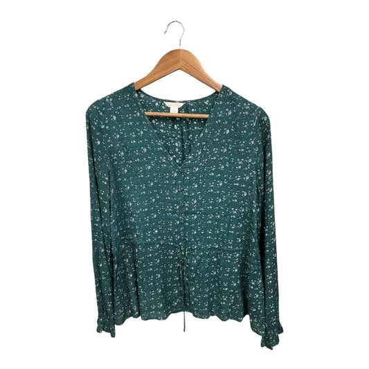 Blouse Long Sleeve By Caslon In Green, Size: S