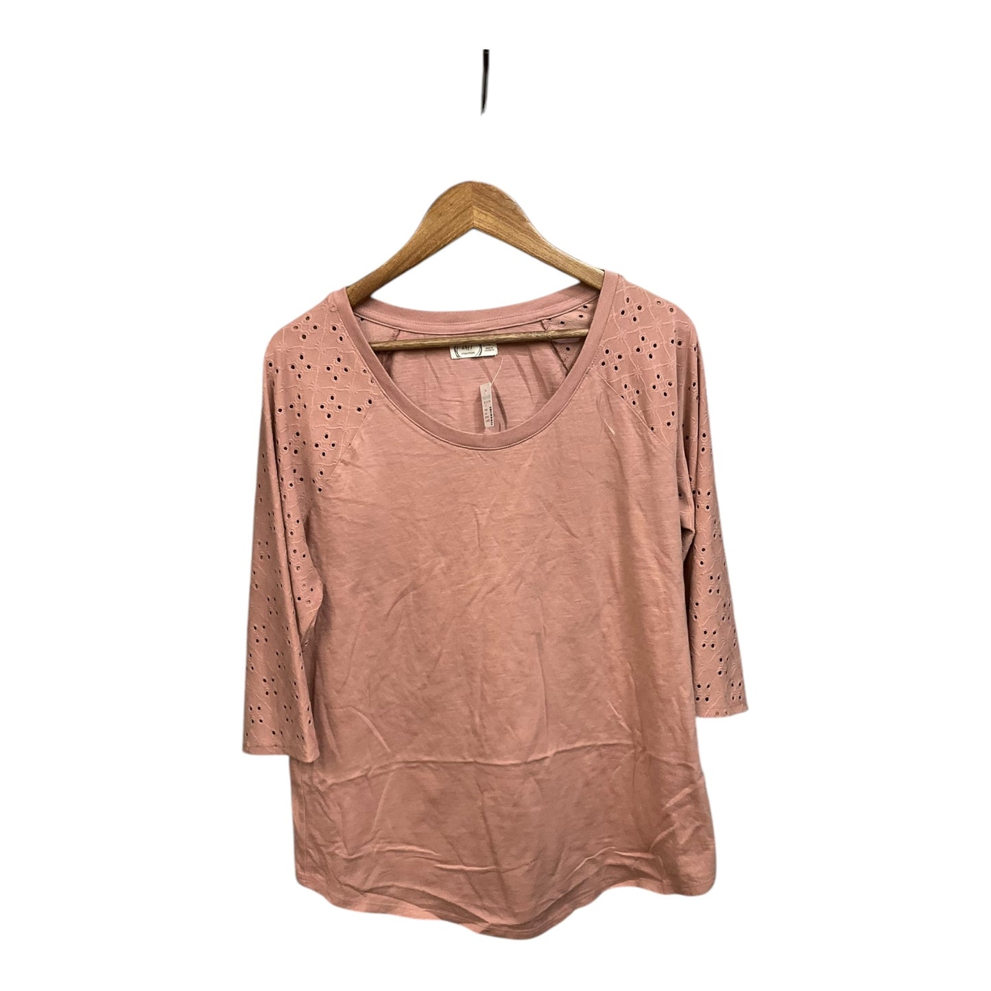 Top 3/4 Sleeve By Maurices In Pink, Size: Xl