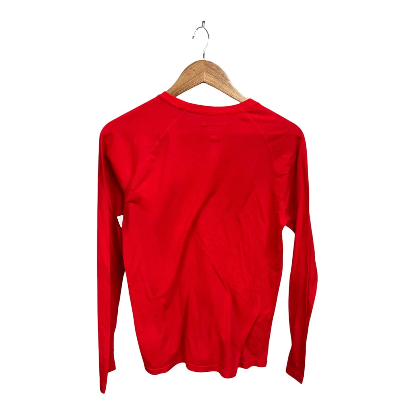 Athletic Top Long Sleeve Crewneck By Reebok In Red, Size: L