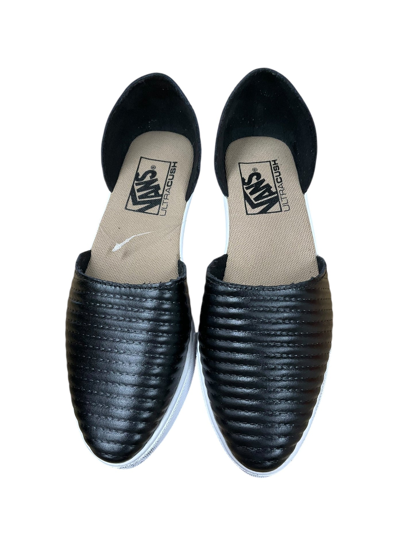 Shoes Flats By Vans In Black & White, Size: 7