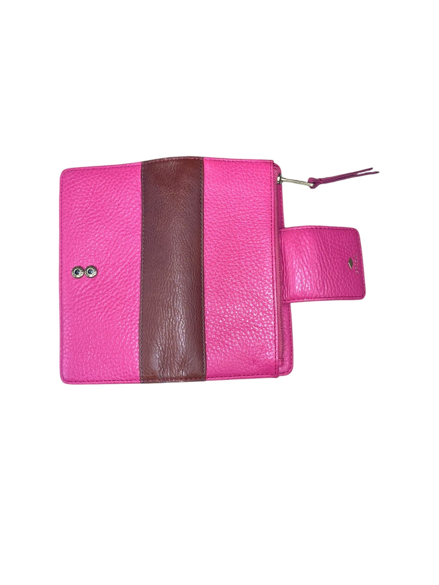 Wallet Leather By Fossil, Size: Medium