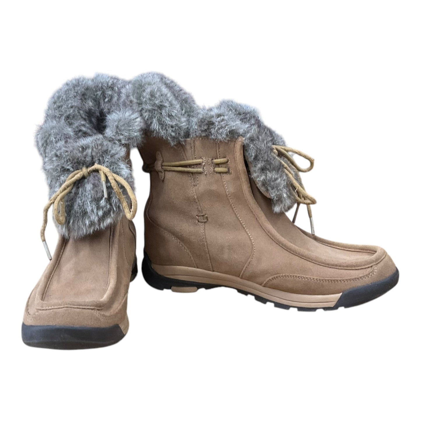 Boots Snow By Lands End In Tan, Size: 10