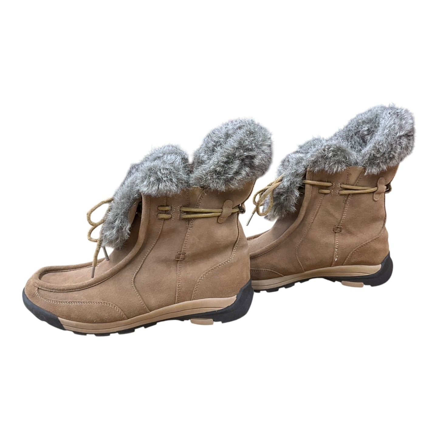 Boots Snow By Lands End In Tan, Size: 10