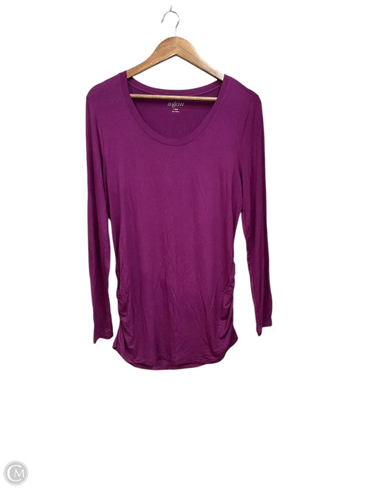 Maternity Top Long Sleeve By A Glow, Size: L