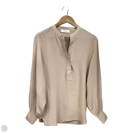 Blouse Long Sleeve By Everlane In Brown, Size: M