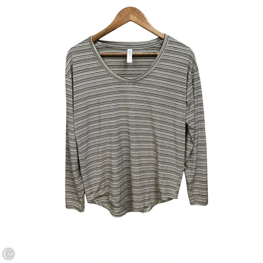 Athletic Top Long Sleeve Crewneck By Athleta In Striped Pattern, Size: S