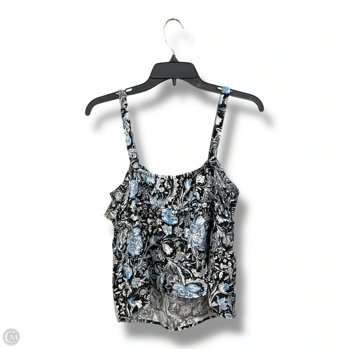 Top Sleeveless By Tahari By Arthur Levine In Black & Blue, Size: M