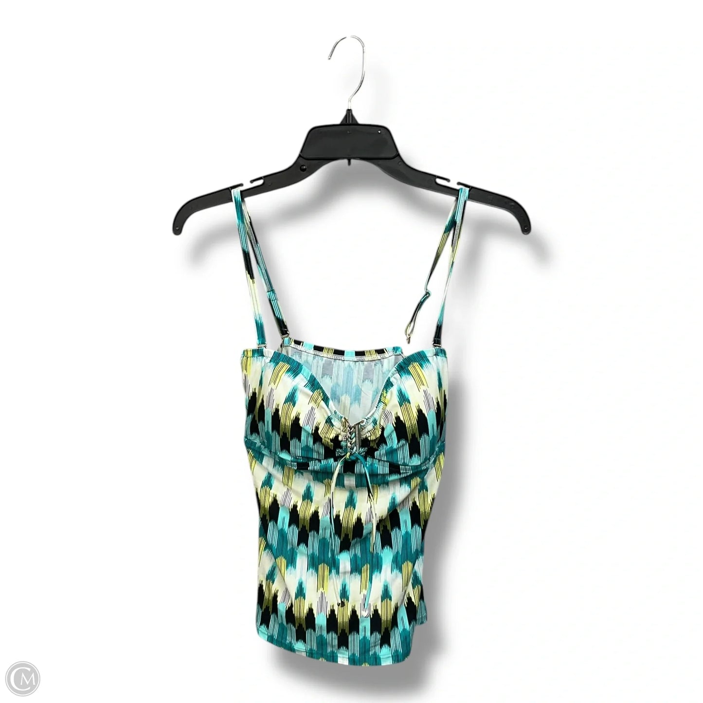 Swimsuit Top By Cme In Blue & Green, Size: M