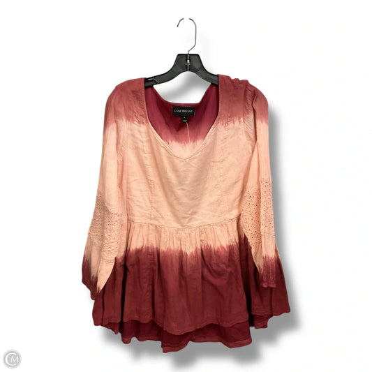 Blouse Long Sleeve By Lane Bryant In Tie Dye Print, Size: L