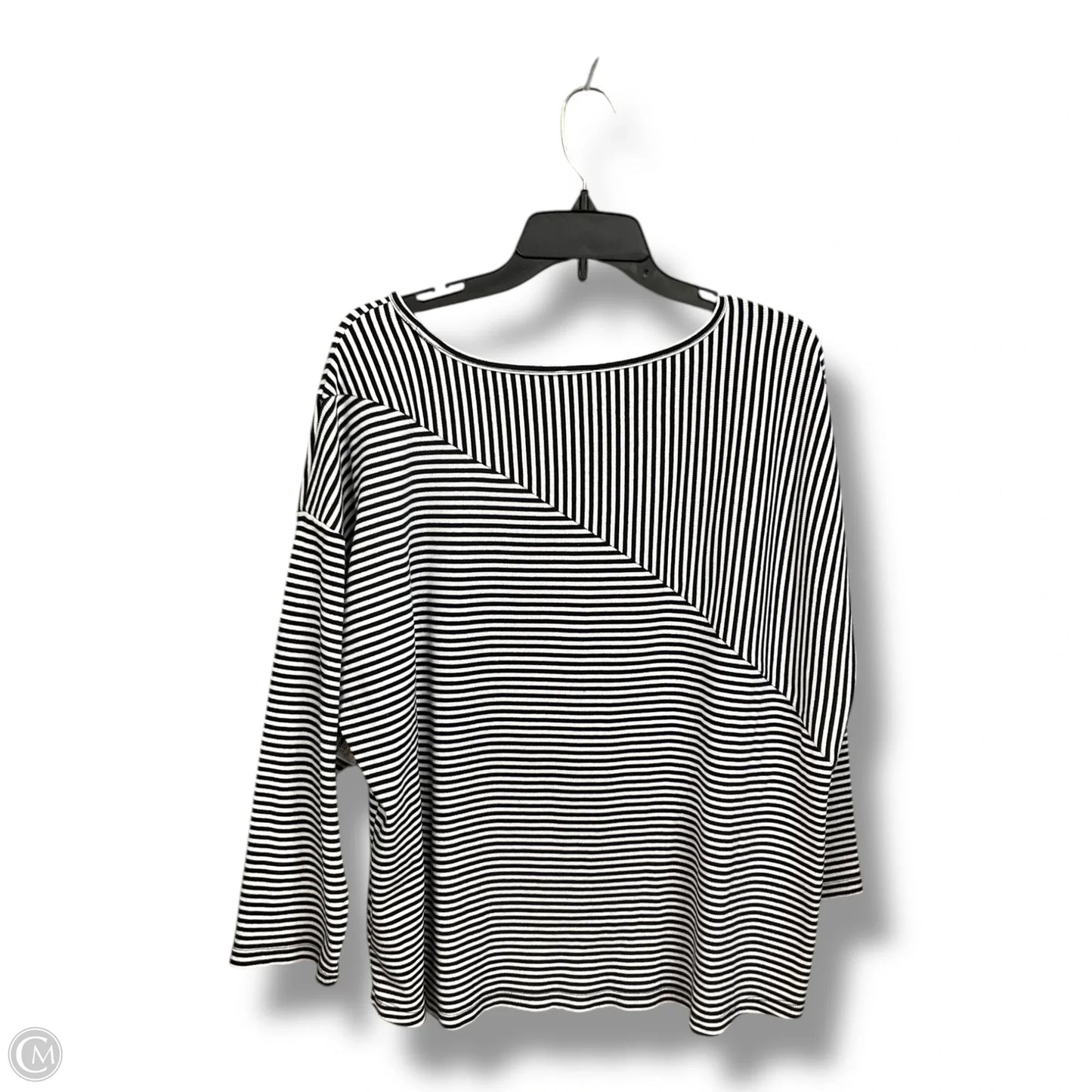 Top 3/4 Sleeve By Talbots In Striped Pattern, Size: 3x
