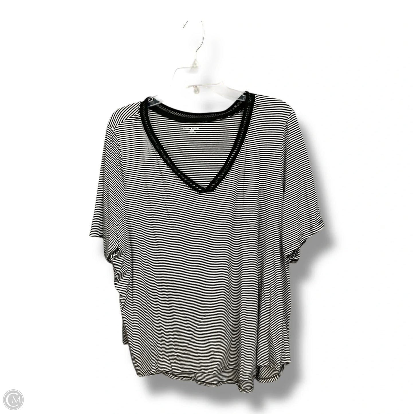 Top Short Sleeve By Lane Bryant In Striped Pattern, Size: 3x