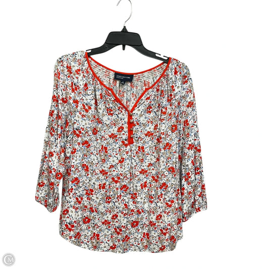 Blouse 3/4 Sleeve By Jones New York In Floral Print, Size: S
