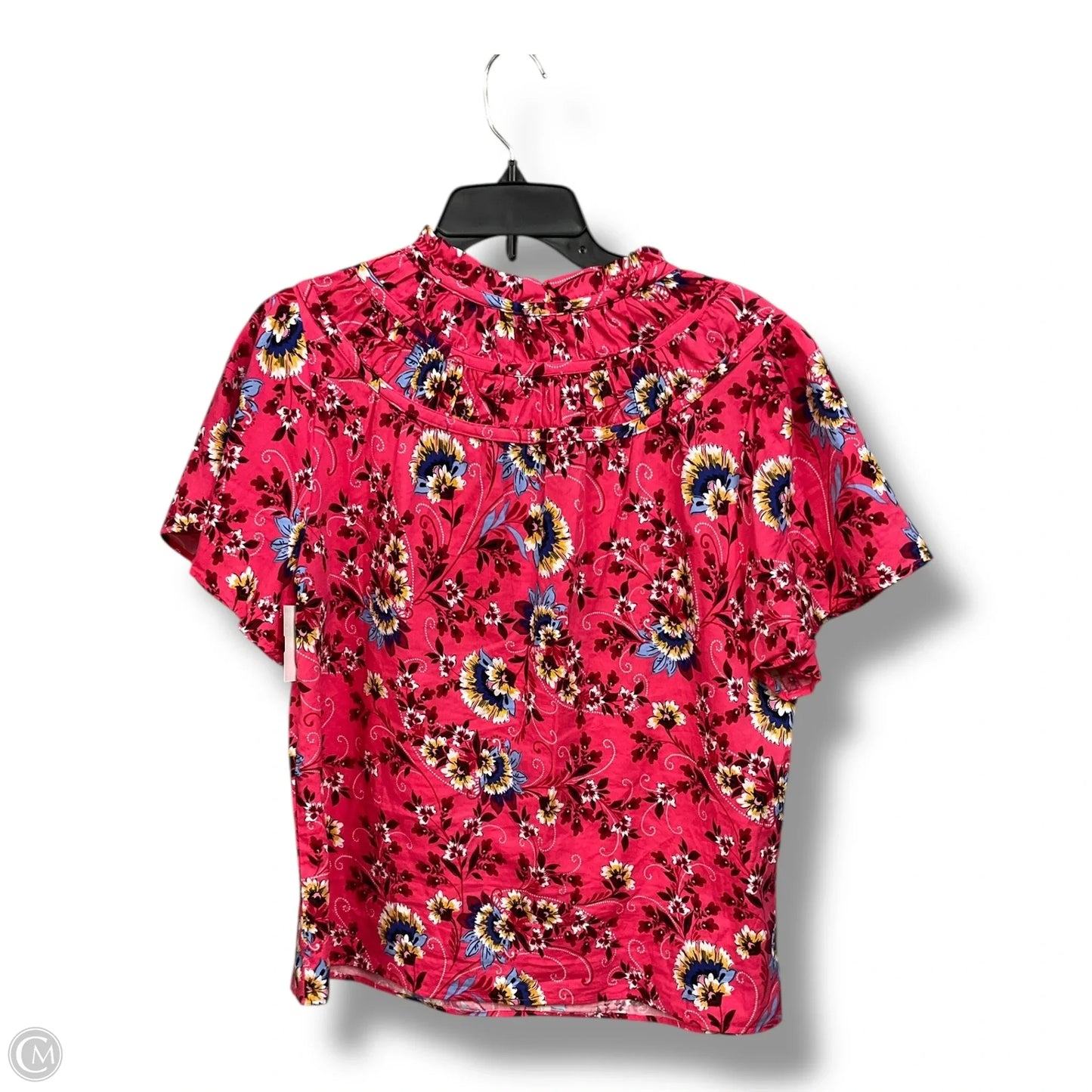 Blouse Short Sleeve By Loft In Floral Print, Size: M