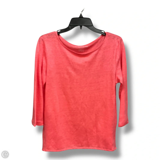 Top 3/4 Sleeve By Majestic Filatures In Coral, Size: M