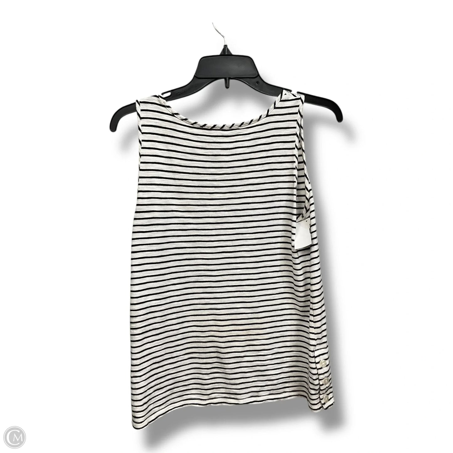 Top Sleeveless By Chicos In Striped Pattern, Size: S