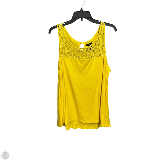 Top Sleeveless By Gap In Yellow, Size: Xl