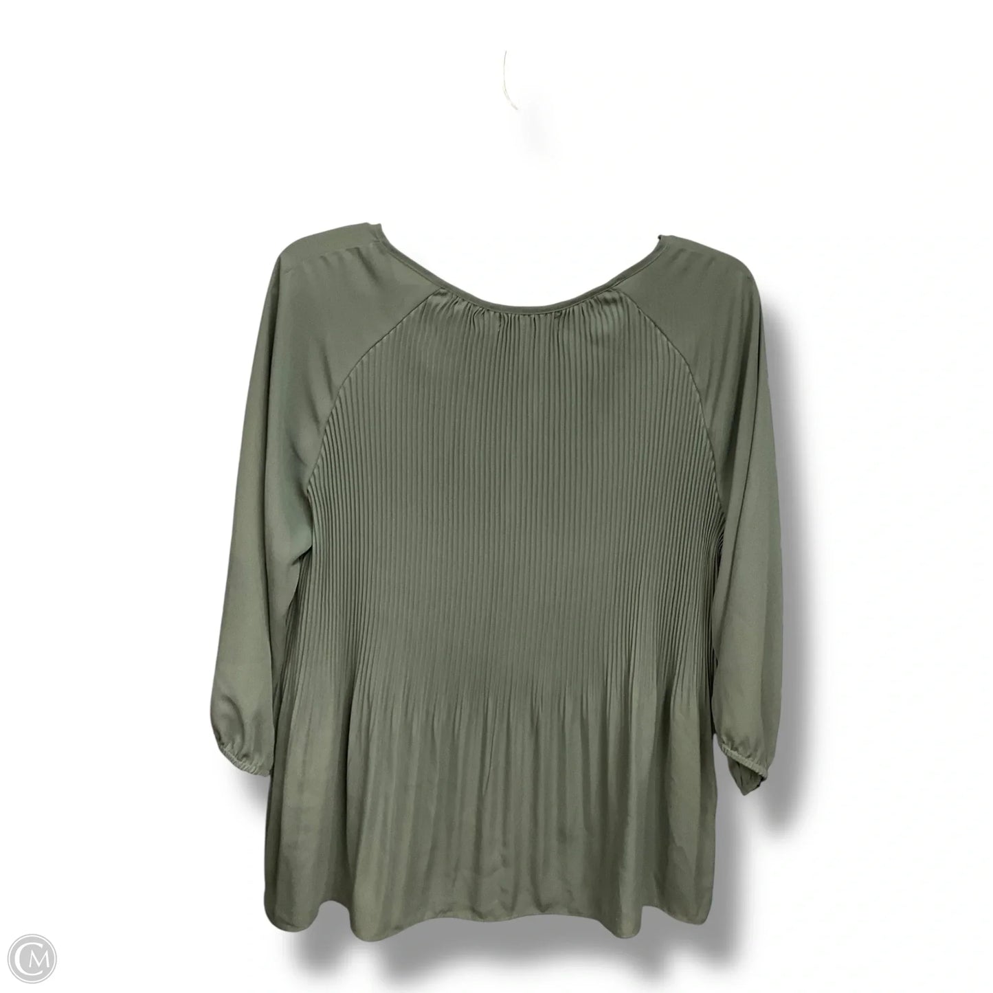 Blouse 3/4 Sleeve By Pleione In Green, Size: L