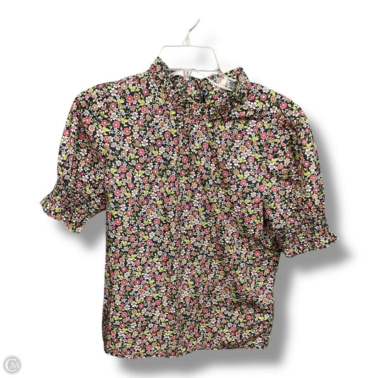 Top Short Sleeve By J. Crew In Floral Print, Size: Xs