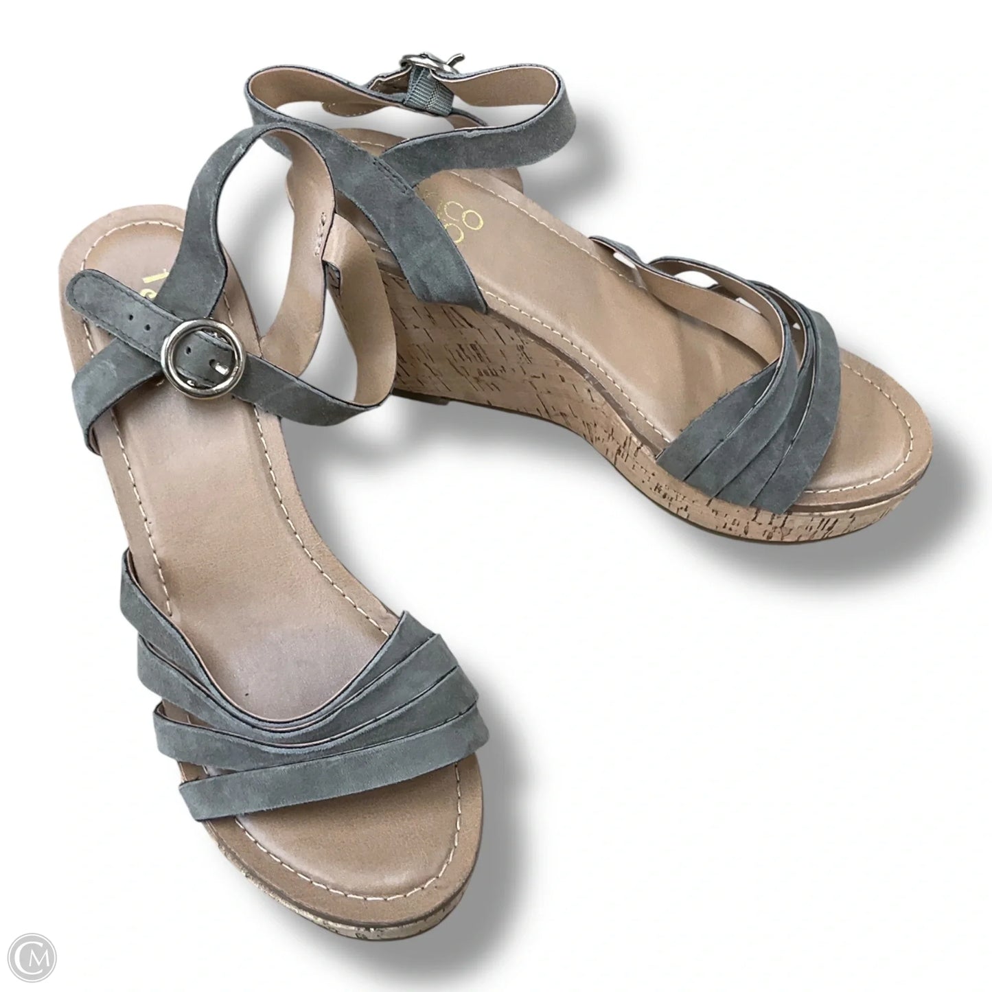 Sandals Heels Wedge By Franco Sarto In Green, Size: 7