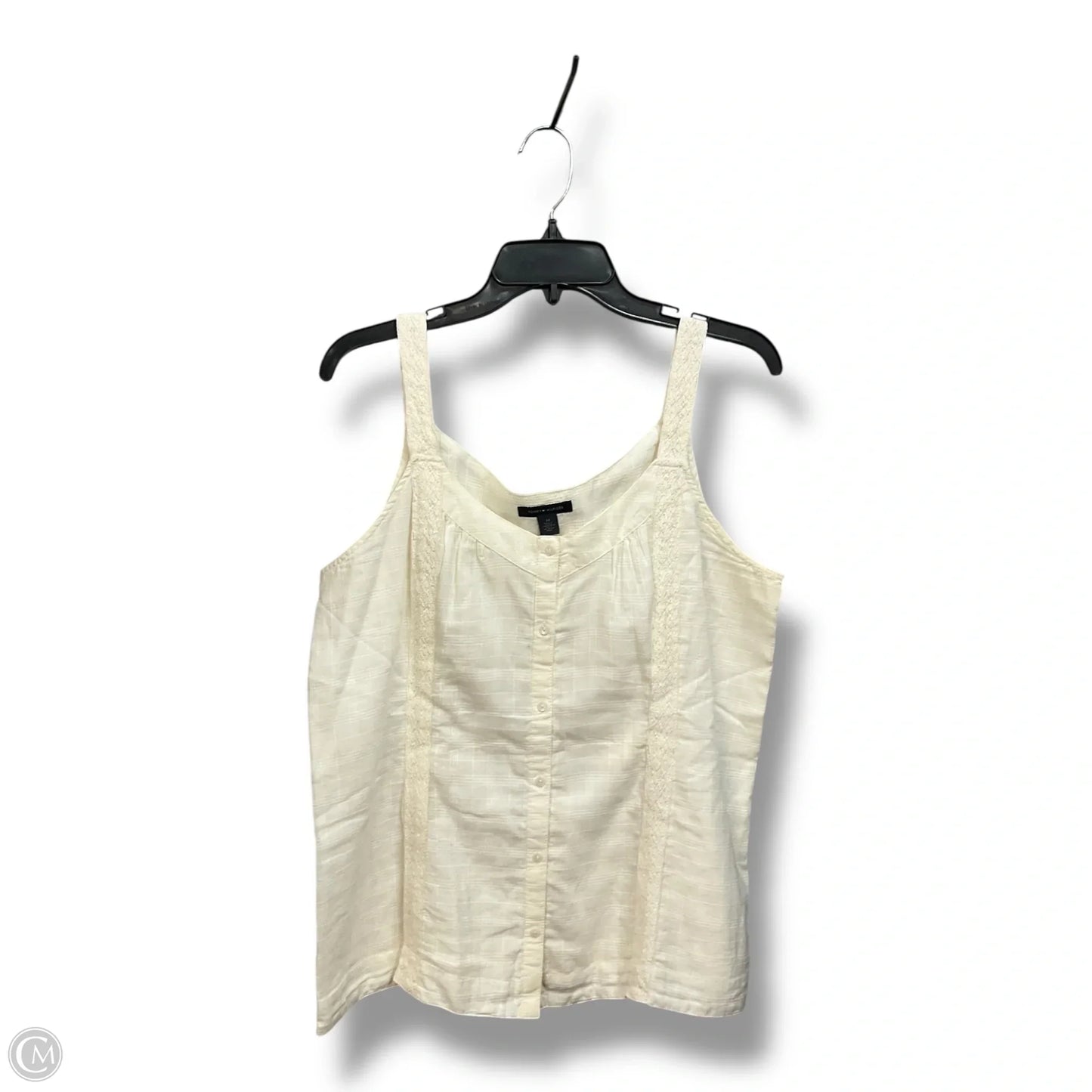 Top Sleeveless By Tommy Hilfiger In Ivory, Size: M