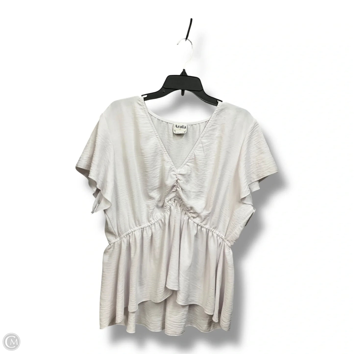 Top Short Sleeve By Cmc In White, Size: 1x