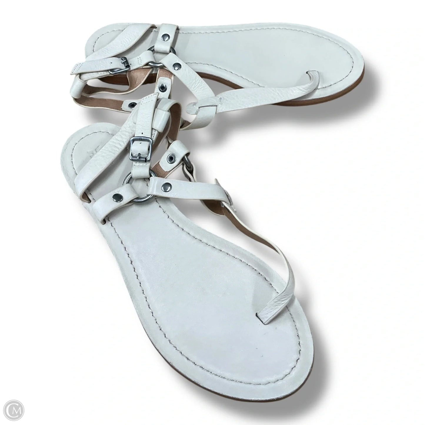 Sandals Designer By Frye In Beige, Size: 8.5