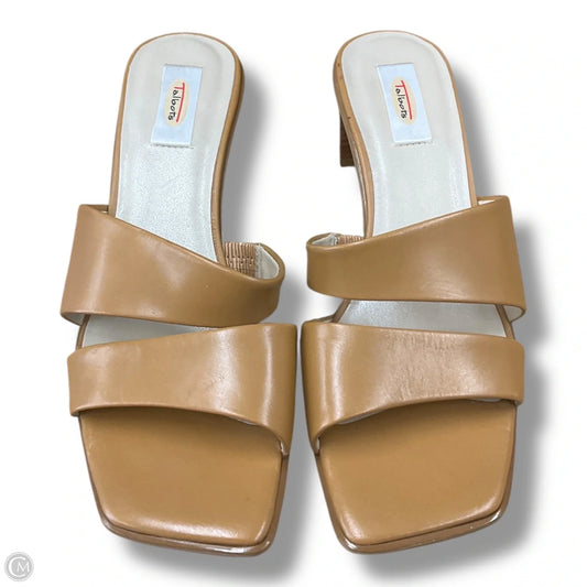 Sandals Heels Block By Talbots In Tan, Size: 7