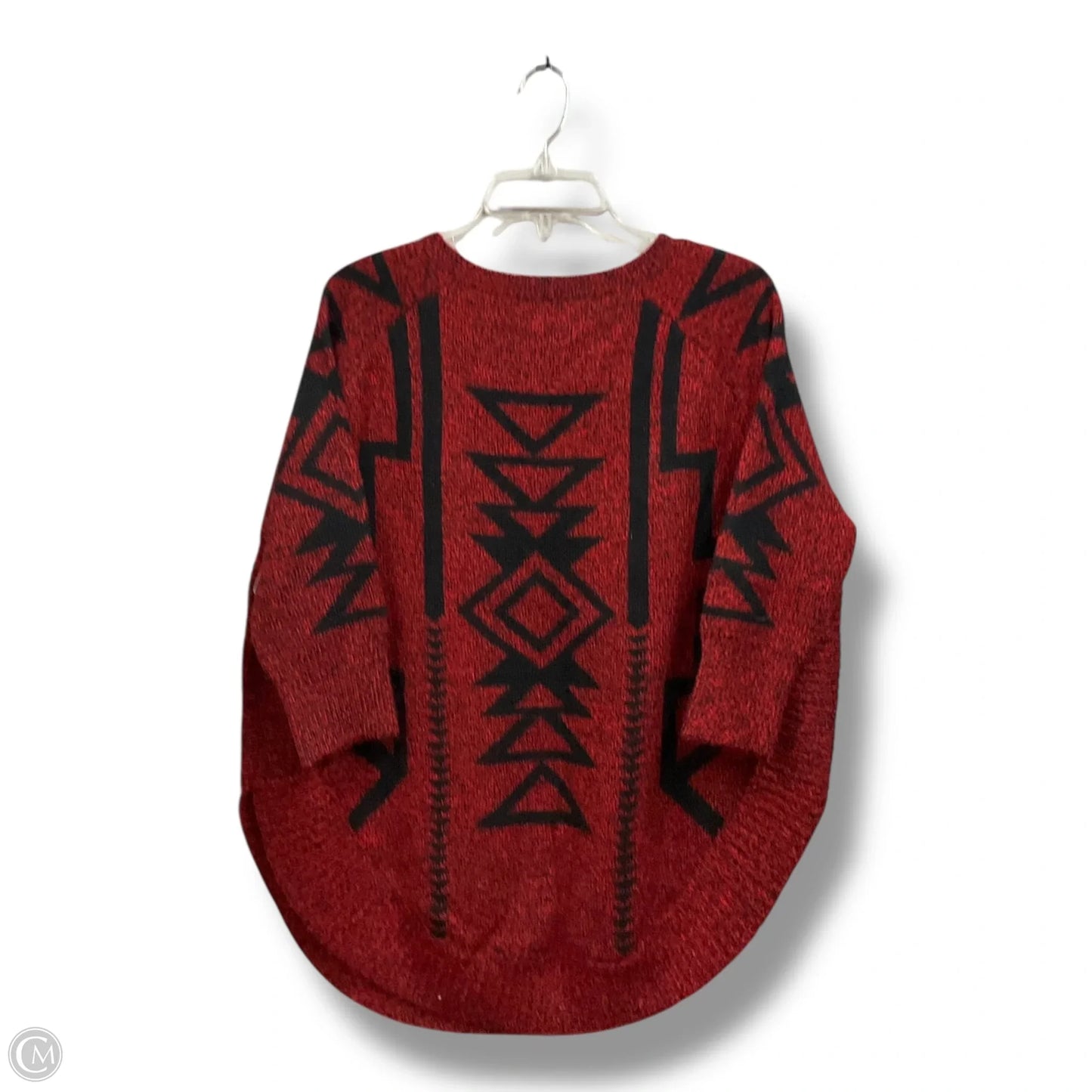 Sweater By Express In Black & Red, Size: S