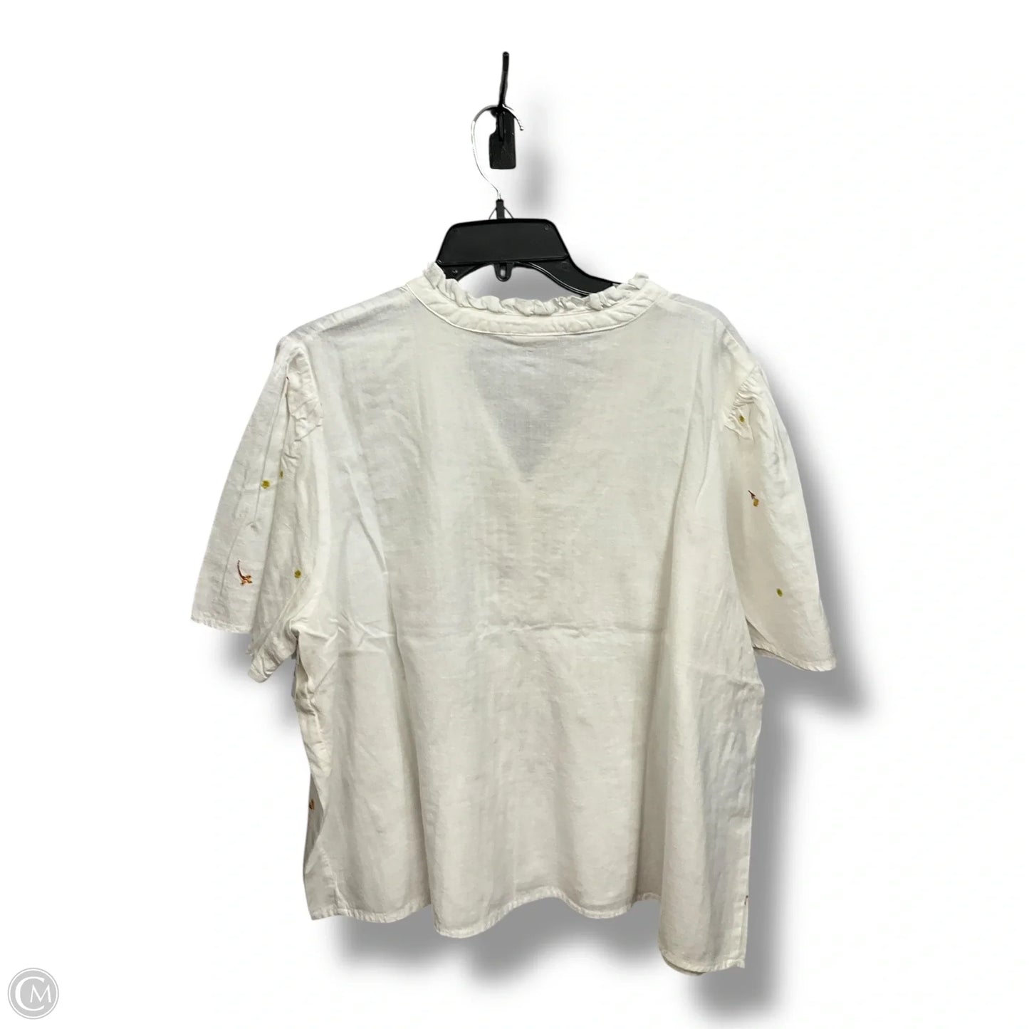 Blouse Short Sleeve By Ana In White, Size: 2x