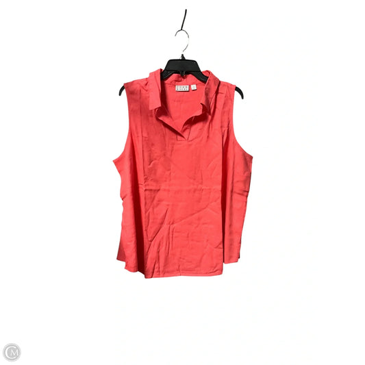 Top Sleeveless By Joan Rivers In Coral, Size: 1x