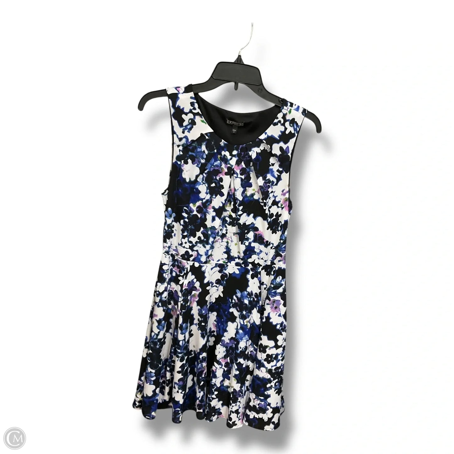 Dress Casual Short By Express In Black & Purple, Size: M