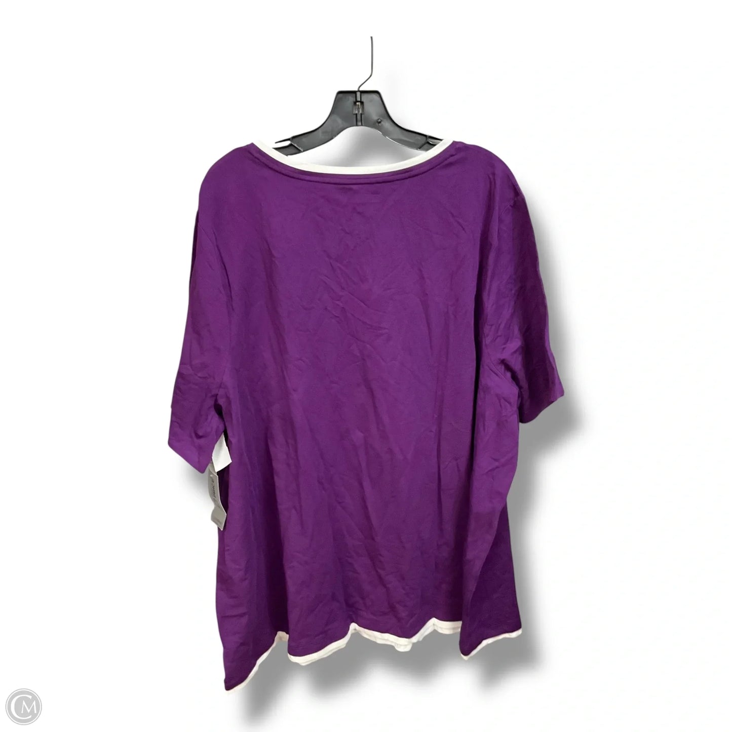 Top Short Sleeve By Catherines In Purple, Size: 3x