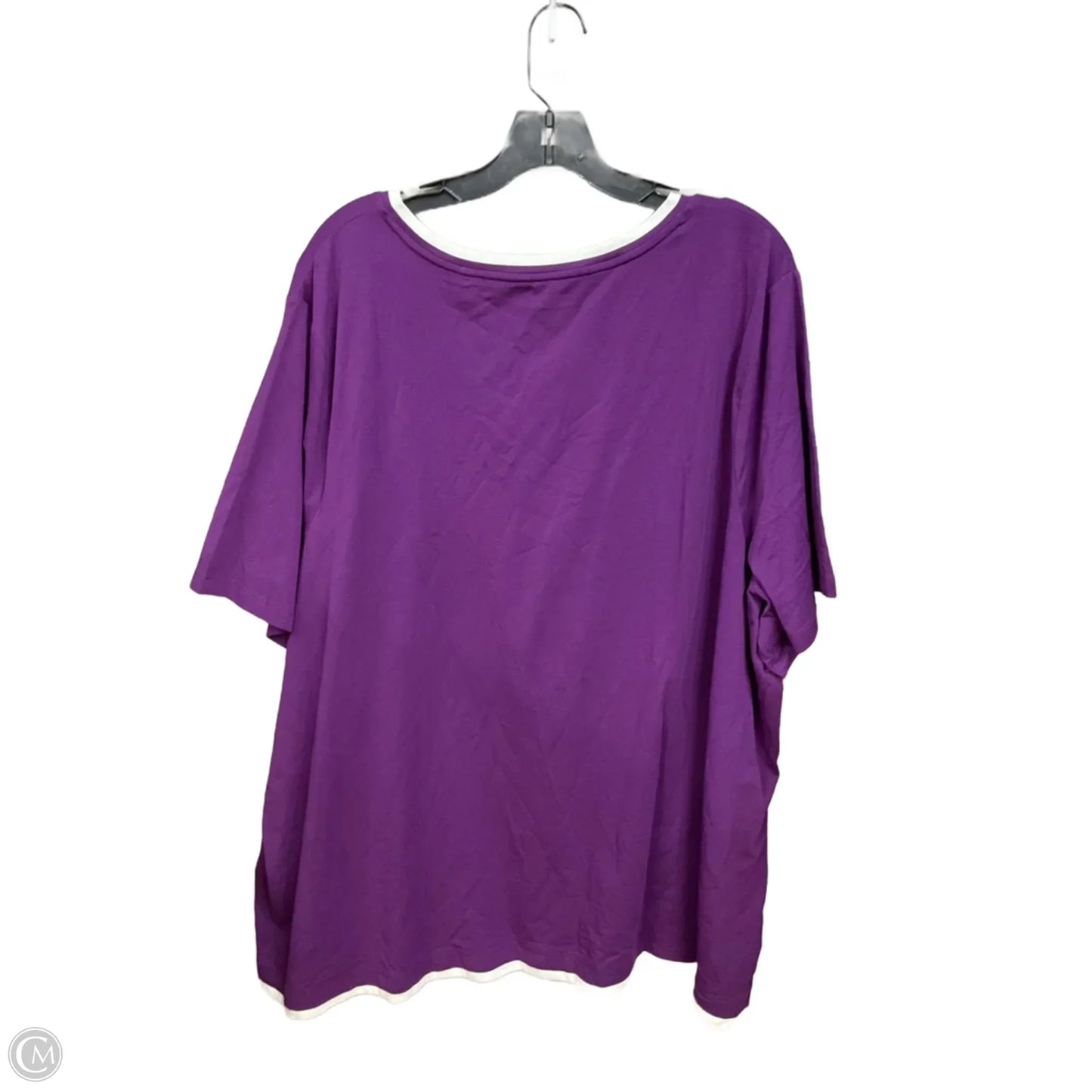 Top Short Sleeve By Catherines In Purple, Size: 3x
