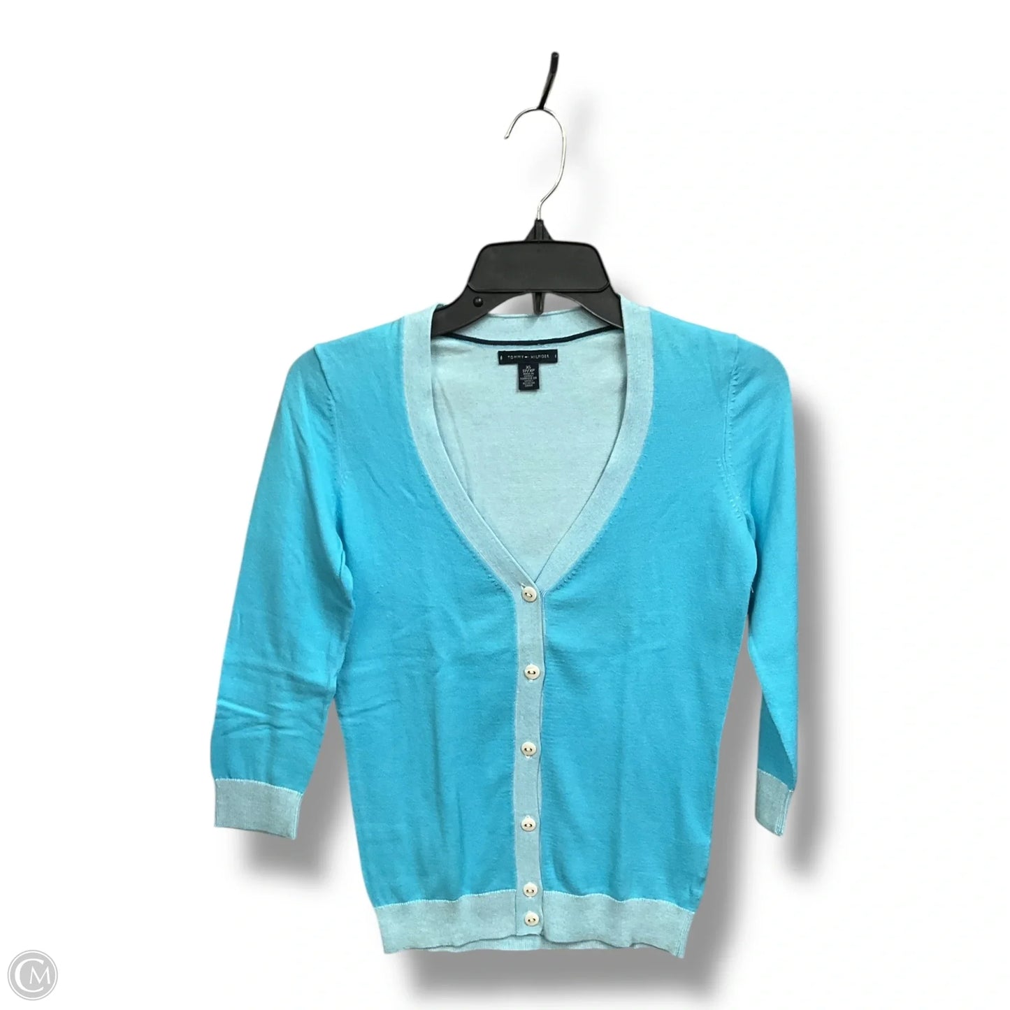 Cardigan By Tommy Hilfiger In Blue, Size: Xs