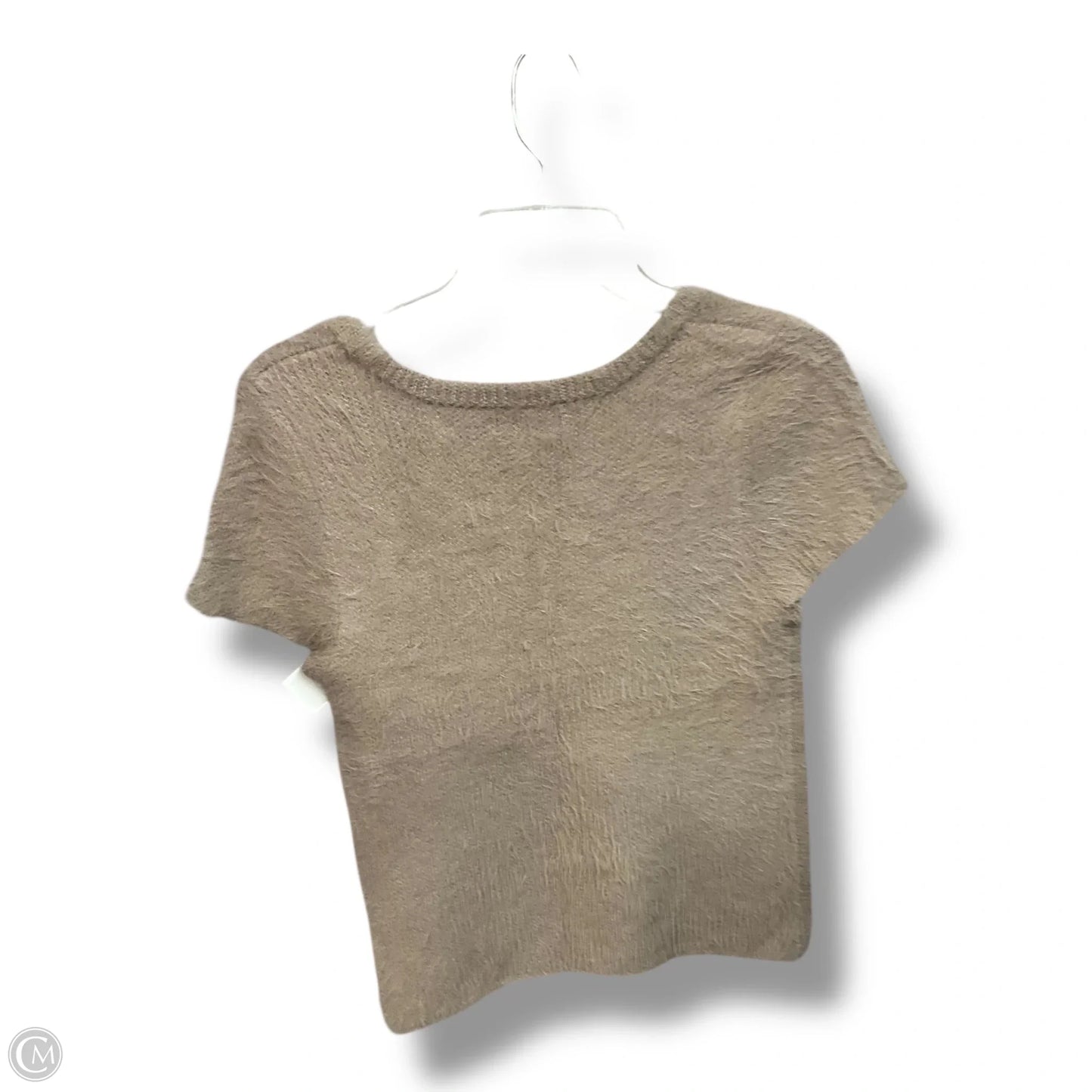 Sweater Short Sleeve By So In Taupe, Size: L