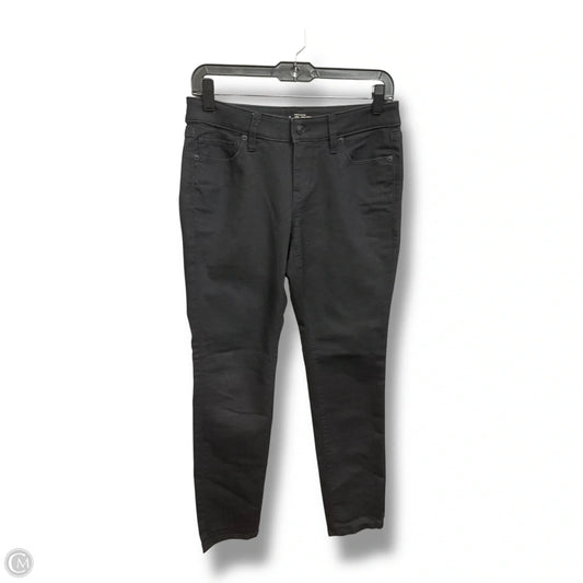 Jeans Skinny By Loft In Black Denim, Size: 4p