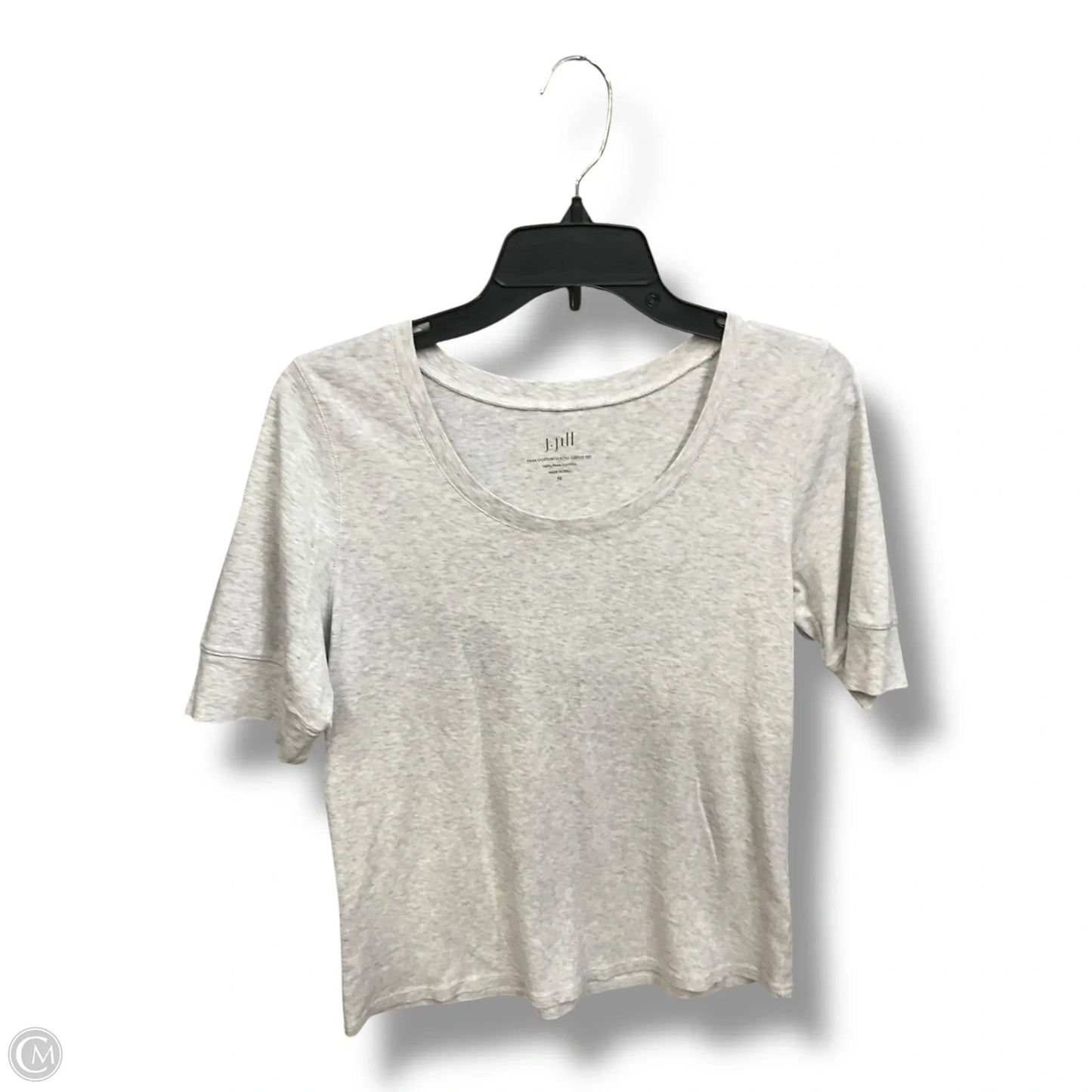Top Short Sleeve By J. Jill In Grey, Size: M